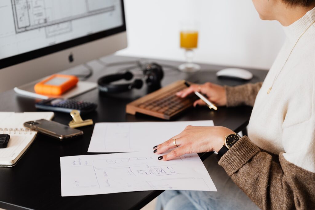 woman working