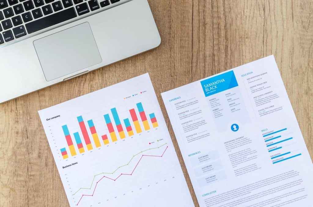 Graphs and data on paper