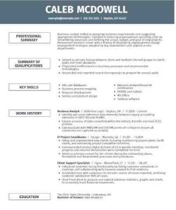 Combination Resume Structure