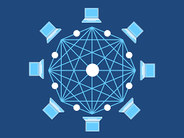 graphic image of a blockchain process