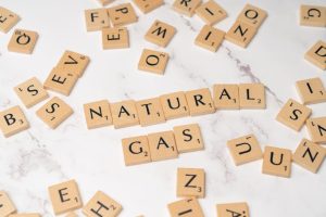 Natural gas being extracted from the earth's crust, a valuable energy source for various applications.