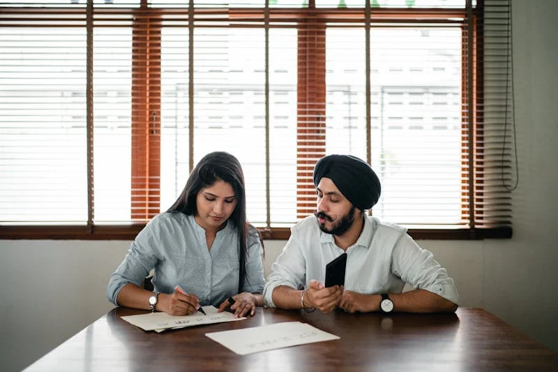 two students studying together for an exam