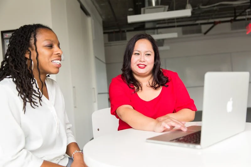 woman career coach mentoring a student